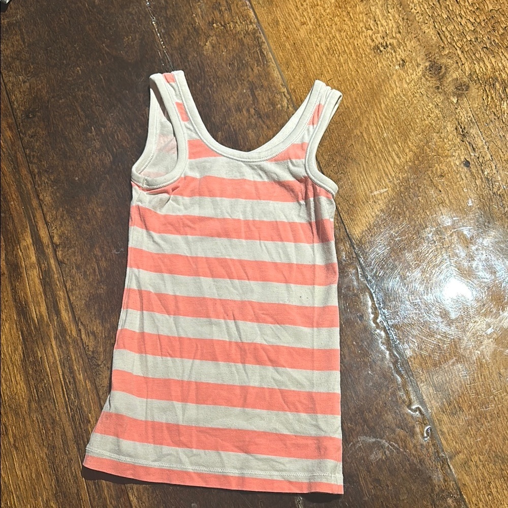Striped Tank Top - Coral and white - Picture 3 of 3